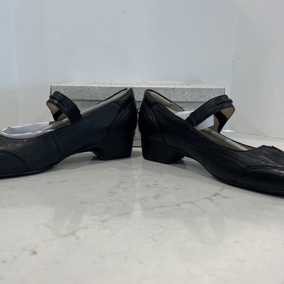Josef Seibel New Cara Black Leather Mary Jane Shoes 41 US 10-10.5 Pumps Heels - Picture 9 of 15